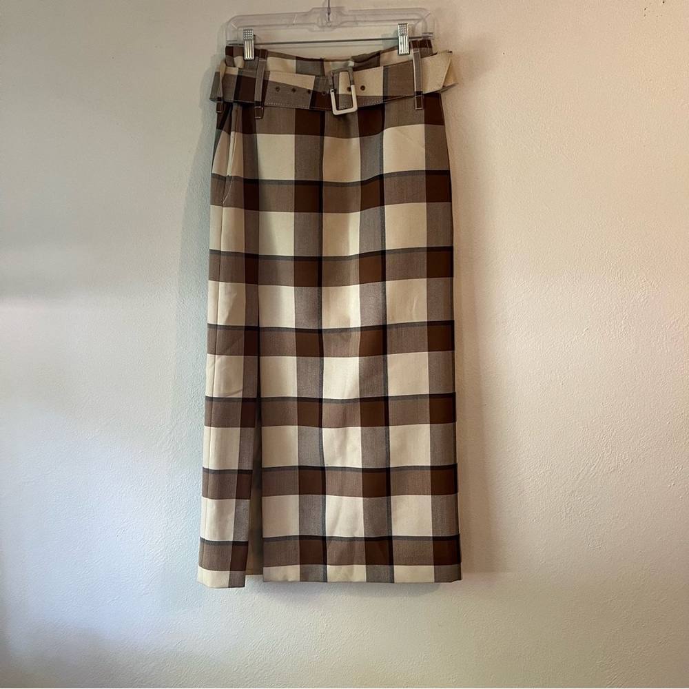 Staud plaid skirt